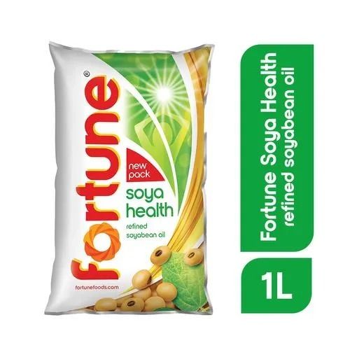 Common Pack Of 1 Liter 100% Pure Fortune Soya Health Refined Soyabean Oil For Cooking