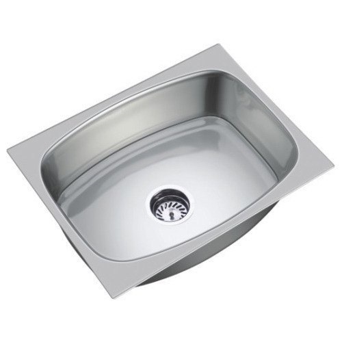 Single Stainless Steel Glossy Handmade Sink Body Material: Plastic