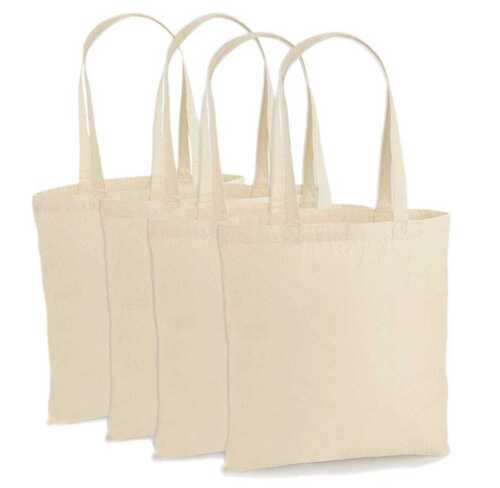 हैंडल डिज़ाइन के साथ मज़बूत लंबे समय तक चलने वाले और हल्के क्रीम फ़ैब्रिक बैग: सरल
