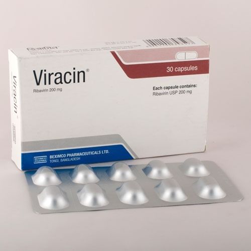 Viracin Ribavirin Capsule 200 Mg ,Packaging Size 30 Capsules  General Medicines