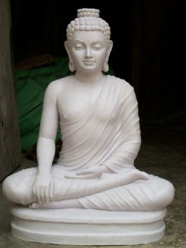 White Colour And Marble  Buddha Statue Use: Hospital