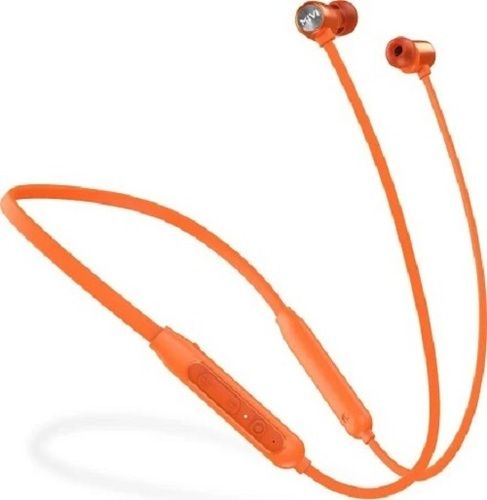 Wireless Mivi Collar Classic Orange Colour Neckband Bluetooth Headset For Mobile Battery Backup: 8 Hours