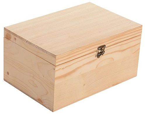  Unpainted Plain Creative Deco Wooden Storage Box