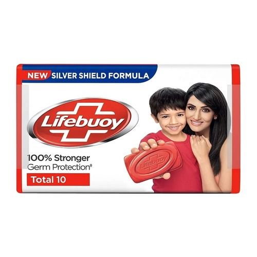 Red 100% Strong Germ Protection With New Silver Shield Formula Lifebuoy Soap 