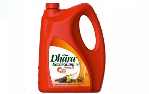 5 Liter Pure Cold Pressed Dhara Kachi Ghani Mustard Oil