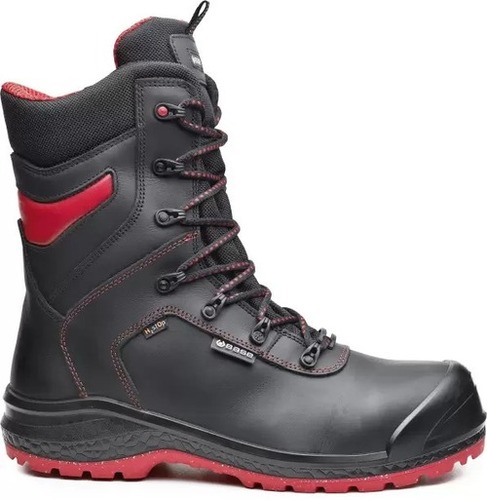 Black And Red Waterproof And Comfortable Leather Safety Men Shoes