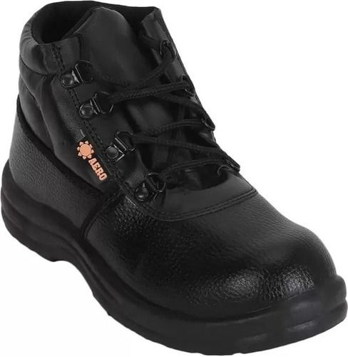 Black Colour Synthetic Leather Material High Ankle Pu Sole Mens Safety Shoes Toe Style: Anti-Static