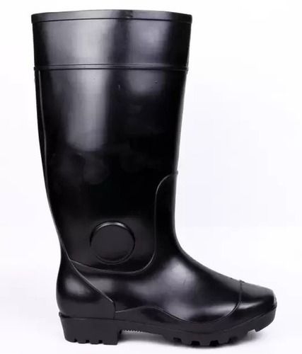 Rainy Black Waterproof 100% Pure Pvc Material Knee Height Century Safety Rain Boots