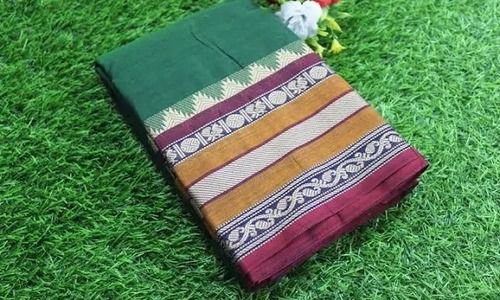 Colorful Comfortable Embroidered Chettinad Cotton Women Saree Use For Casual Wear