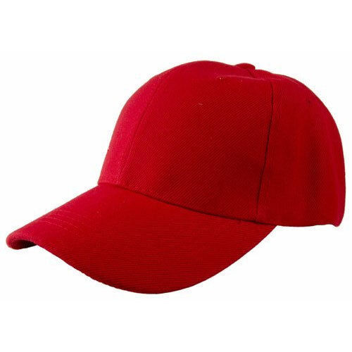 Plain Red Color Mens Cap