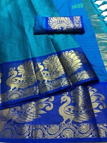 Aluminium Multi Color Stylish Bollywood Thread Work Embroidered Jacquard Saree