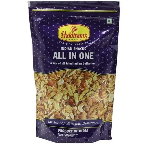 Packed Of 400 Gm Salty And Spicy Taste Haldirams All In One Mix Namkeen For Snacks Fat: 10 Percentage ( % )