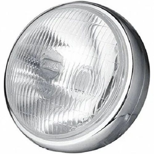 Silver Round Shape Cool White Lighting Colour Glass Headlight For Car And Trucks Color Temperature: 2700 Kelvin (K)