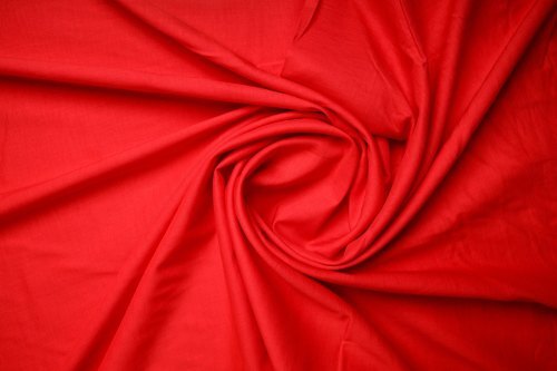Red Plain Pattern Formal Solid Cotton Shirting Fabric