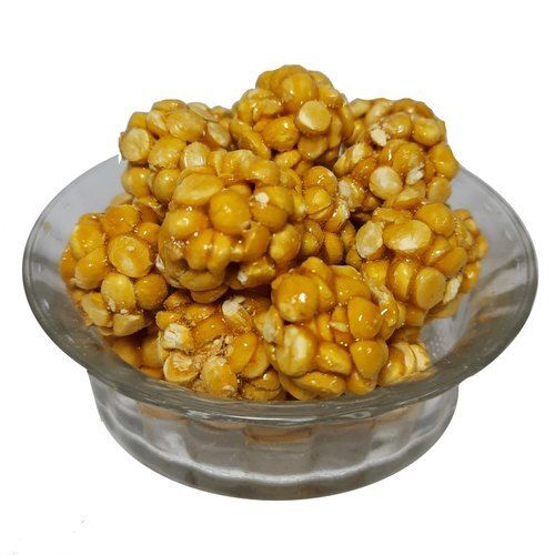 Yellow Round Shape Healthy Yummy Tasty Delicious High In Fiber And Vitamins Groundnut Chikki