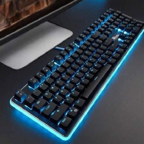 Abs Plastic Body Rectangular Black Wireless Keyboard For Computer