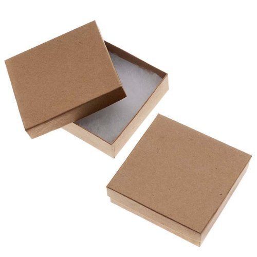 Brown Plain Square Shape Double Wall Paper Board Mini Carton Corrugated Box