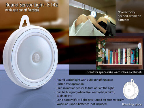 E142 a   Round Sensor Light (Auto On/Off)