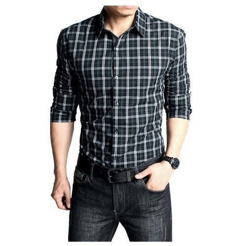 Full Sleeves Slim Fit With Premium Cotton Fabric Modern Casual Wear Check Shirt  Age Group: 16+