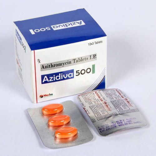 Mediva Lifecare Azithromycin I.P. Azidiva 500 10 X 3 Tablets Packaging Size General Medicines