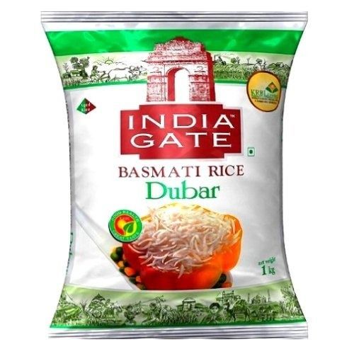 100 Percent Natural Food Grade Long Grain India Gate Dubar Basmati Rice, 1 Kg Broken (%): 2%