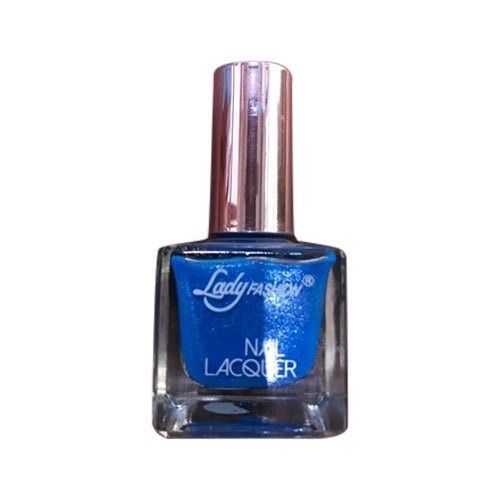 Long Lasting Blue Gloss Finish Liquid Form Fashion Nail Paint For Ladies, 6 Ml  Ingredients: Chemical