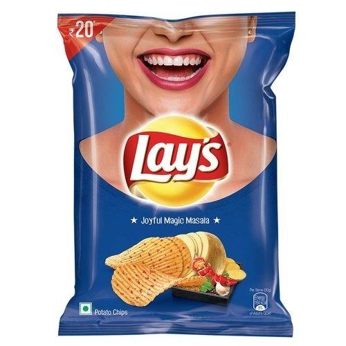 Ready To Eat Snacks For Tea Time 100 Percent Delicious Taste And Magic Masala Flavor Crispy Lays Potato Chips 