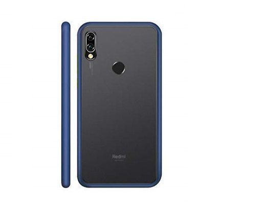  काला Redmi Note7 स्मोक ट्रांसलूसेंट शॉक प्रूफ स्मूथ रबराइज्ड मैट हार्ड बैक कवर 