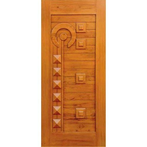 Single Panel Brown Wooden Door