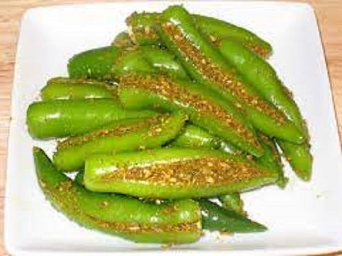 Stainless Steel Spicy And Fresh Green Chilli Pickles