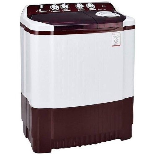 White And Maroon 5 Star Semi Automatic Top Loading Domestic Washing Machine