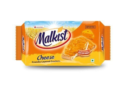 4 Grams Fat Content Crunchy Malkist Cheese Crackers Biscuit, 20 Pieces Pack