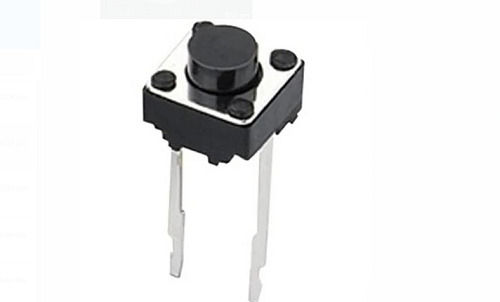 Premium Quality Black And Silver Plastic Material 2 Pin Electric Mini Push Button Operating Temperature: 50 Fahrenheit (Of)