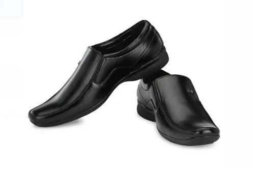 100 Percent Comfortable And Breathable Black Slip Leather Formal Shoe For Men  Heel Size: Low