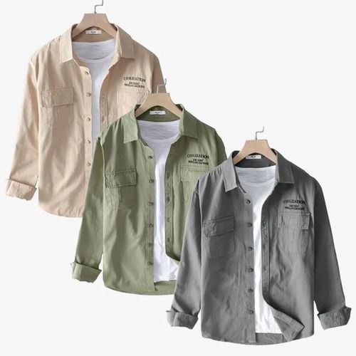 Comfortable And Breathable Multicolor Full Sleeve Casual Shirts For Men