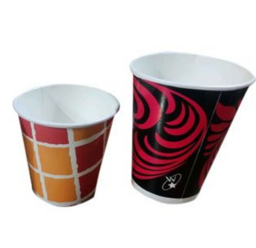 Eco Friendly And Recyclable Light Weight White Printed Paper Glass For Coffee, Cold Drinks, Tea