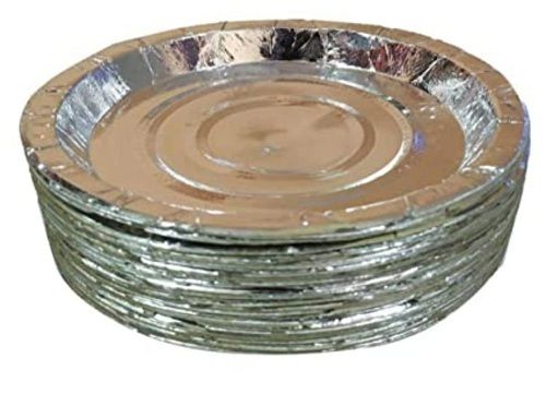 Silver Small Size Disposable Paper Plate For Event And Party