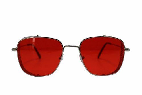 Silver Male Stylish Fashionable Elegant Look Maroon Designer Sunglasses