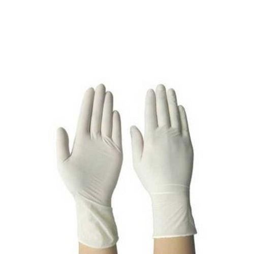 Eco Friendly White Color Disposable Surgical Gloves Used For Medical Purpose Size: Medium