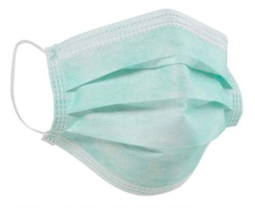 Non Woven Material Light Green 2 Ply Earloop Disposable Face Mask Age Group: Suitable For All Ages