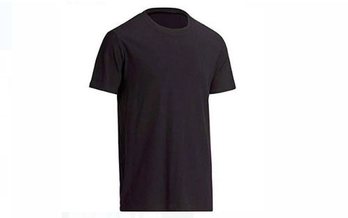 Regular Fit Half Sleeves Stylish And Plain Black Colour Cotton T Shirt For Mens Age Group: 18 To 25