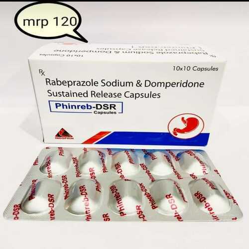 10x10 Px Rabeprazole सोडियम और Domperidone सस्टेन्ड रिलीज्ड Phinreb-dsr कैप्सूल