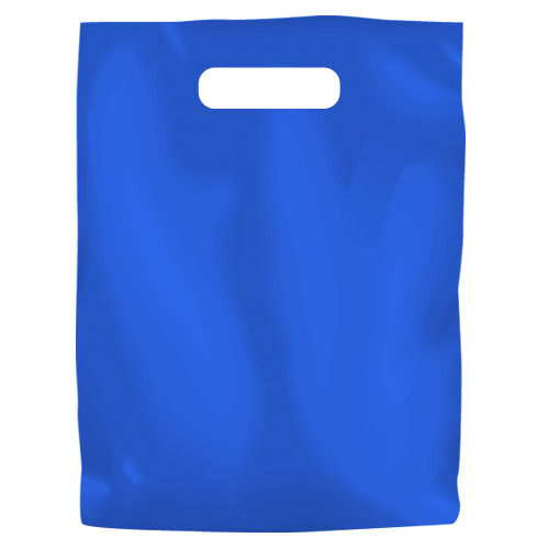 A Grade Blue Plain Disposable Light Weight Shopping Plastic Carry Bag 