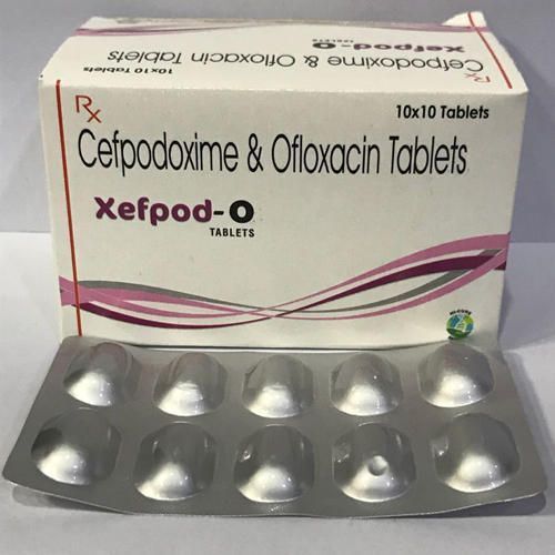 Cefpodoxime And Ofloxacin Tablets Xefpod - O, Pack Size 10 X 10 Tablets