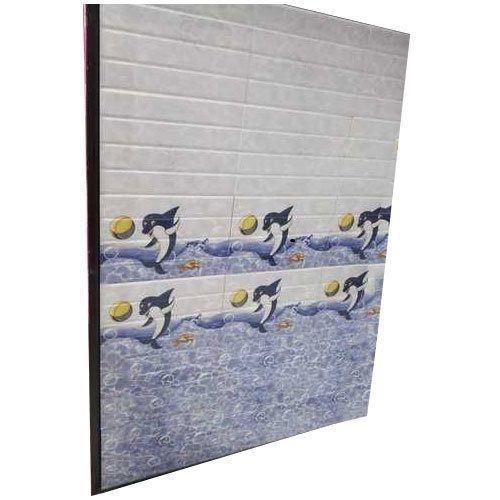 Durable Glossy Fine Finish Stylish White And Blue Ceramic Wall Tiles