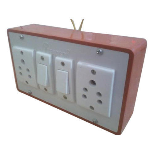 White Electric Switch Board Plastic Material Transfer Of Electricity Outlet To Another