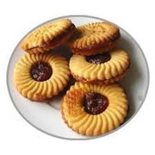 Healthy Tasty Sweet Round Shape Jam And Jelly Chocolate Cream Biscuits.