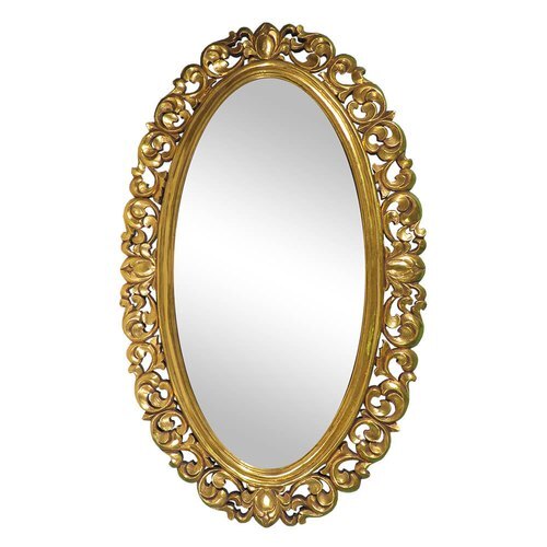 Golden Light Weight And Polished Rectangular Decorative Wall Mirror