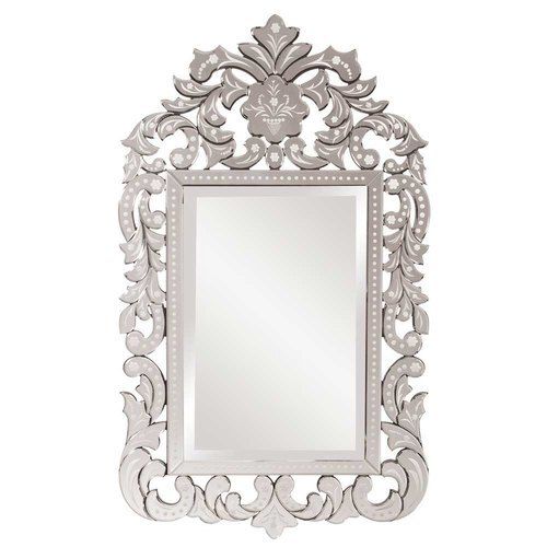 Mild Steel Rectangular Polished And Elegant Look Light Weight Silver Wall Mounted Mirror