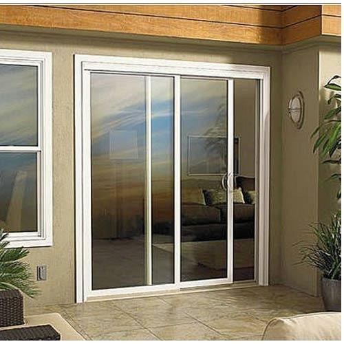 Strong Durable High Performance And Corrosion Resistant Aluminium Sliding Door - Aluminum Alloy, White, Fiberglass Screen Netting | Residential Door & Window Frames, Versatile for Front, Pool, or Driveway Use